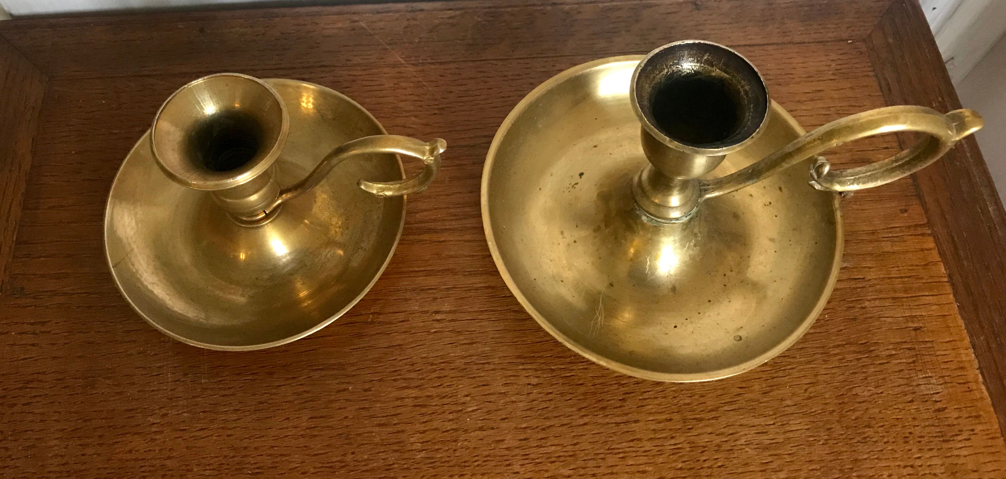 Pair of brass candlesticks