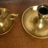 Pair of brass candlesticks