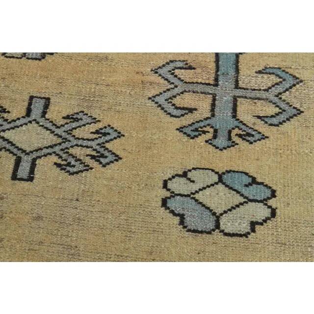 1970s Vintage Turkish Handmade Wool & Cotton Orange Area Rug 134x213