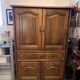 Large TV unit / storage in oak style wood