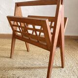 Wooden magazine rack, Scandinavian style