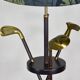 Lamppost club of golf club annees 70 leather wood and brass