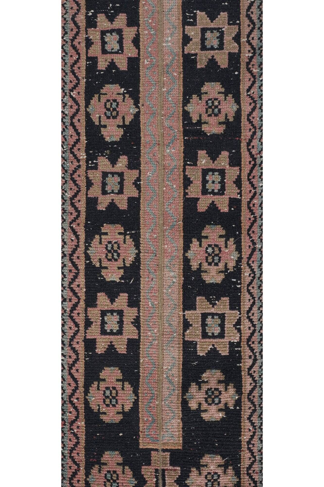 Vintage Turkish hallway rug 51x681 cm