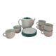 Vintage white and green service