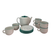 Vintage white and green service