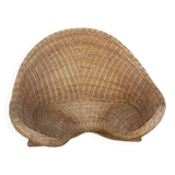 1970s rattan lotus meditation chair