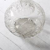 Carafe à vin en verre à motifs de roses, Empoli, Italie, années 1950