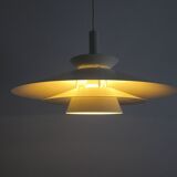 Danish Mid-century vintage pendant light, off-white, classic lines, glare free, PH-style
