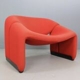 Pierre Paulin Set of 2 F598 Groovy Armchairs for Artifort New Upholstery, 1972