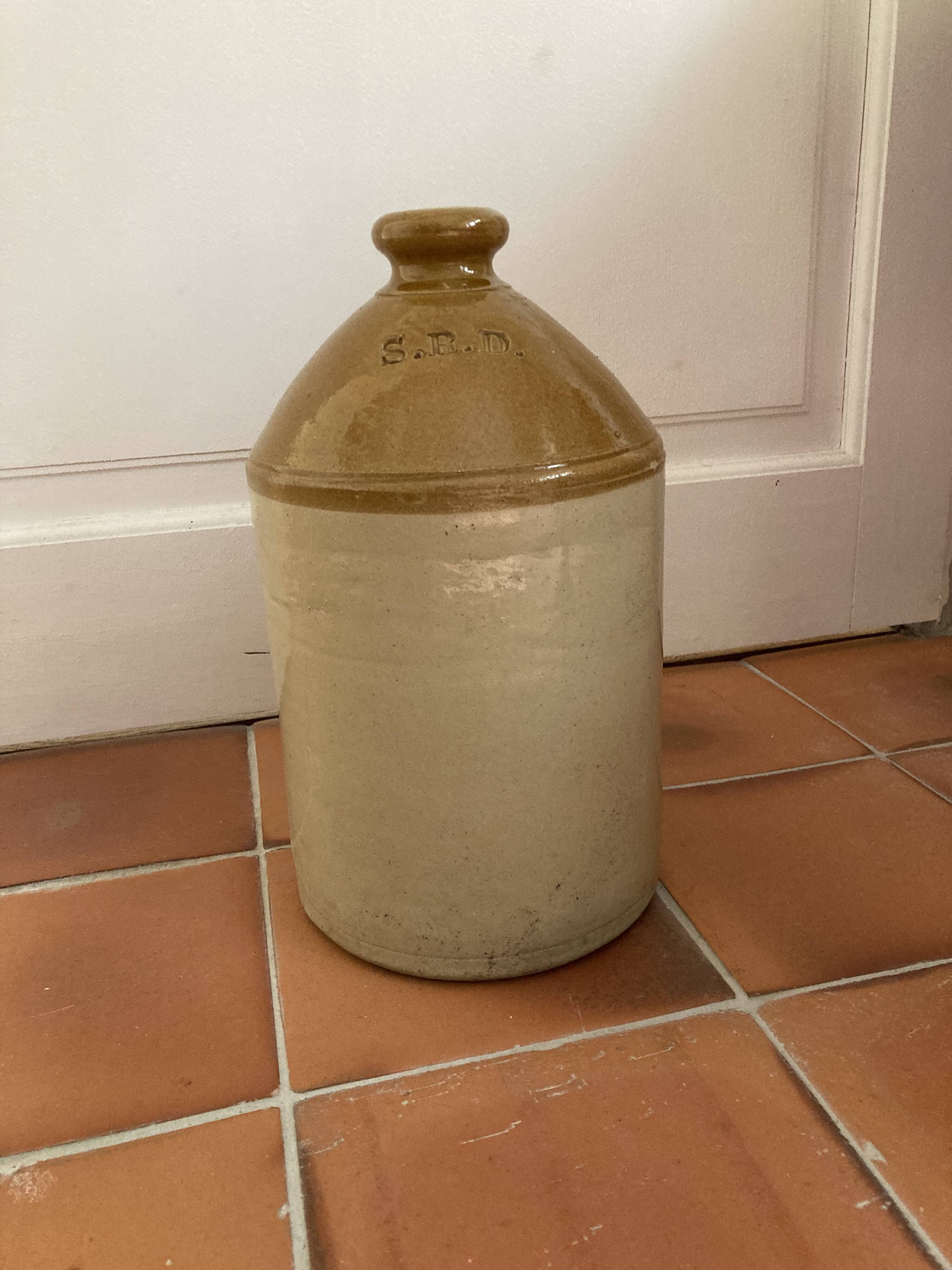Large glazed stoneware bottle -SRD Skey Tamworth - Rum jug
