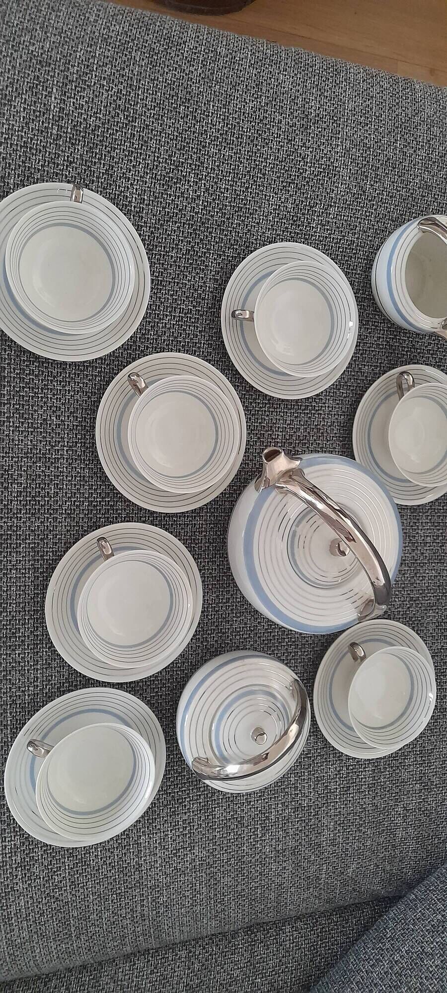 Art Deco tea and coffee service in Limoges porcelain Charles Arenfeld