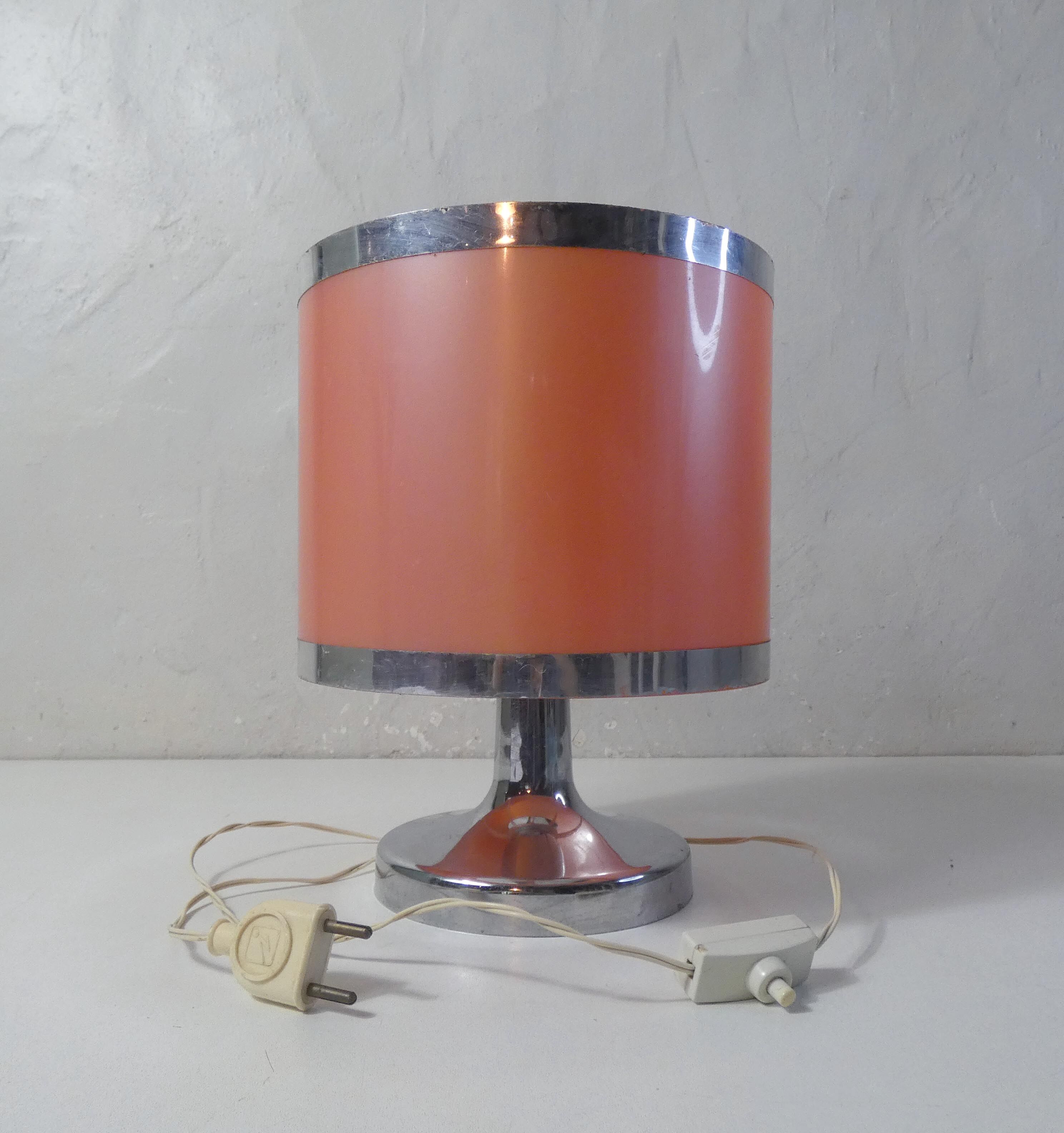 Vintage pink and silver lamp