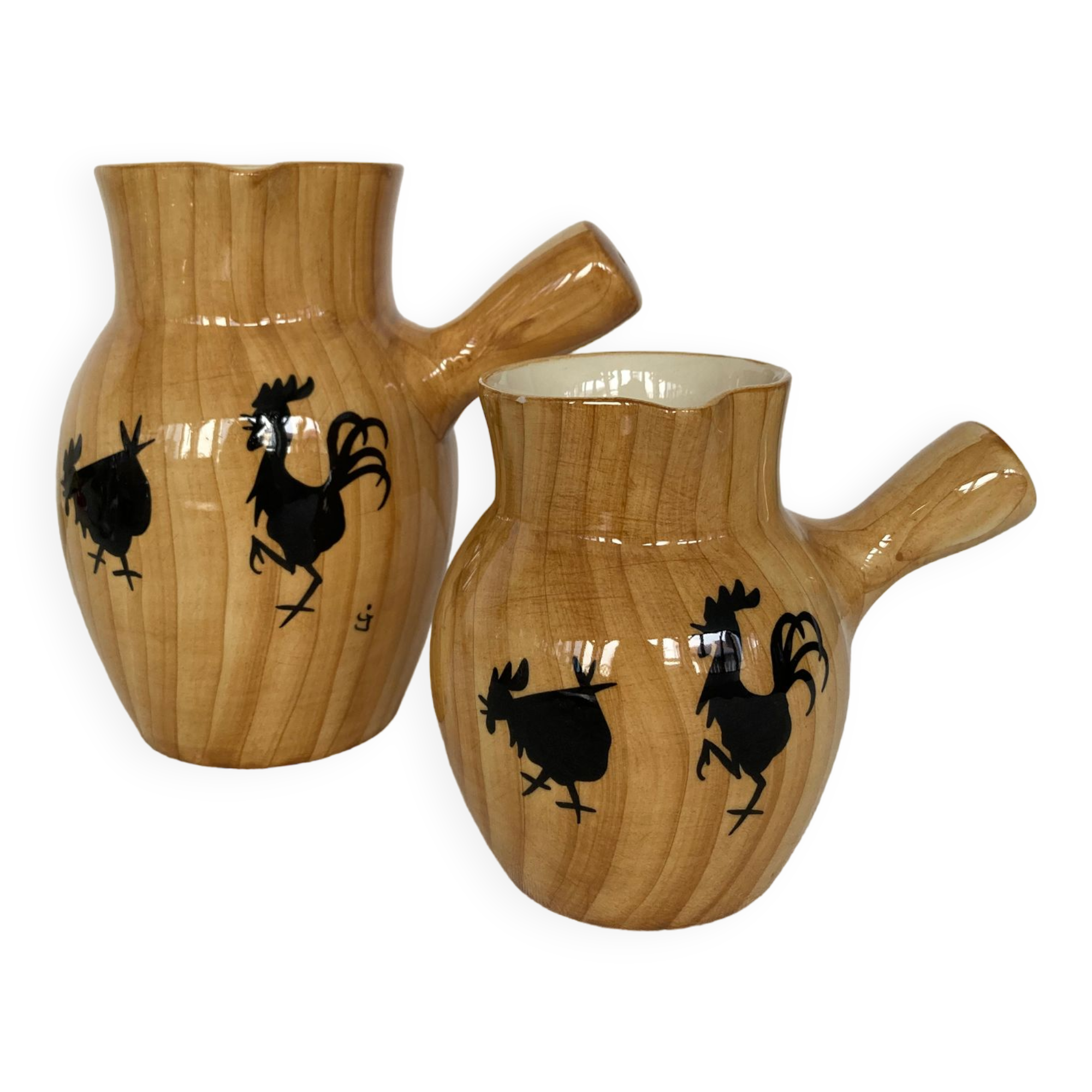 Pair of pitchers Grandjean Jourdan Vallauris 50s