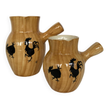 Pair of pitchers Grandjean Jourdan Vallauris 50s