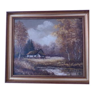 Signed oil painting