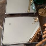 Vintage triptych barber mirror 24x59cm