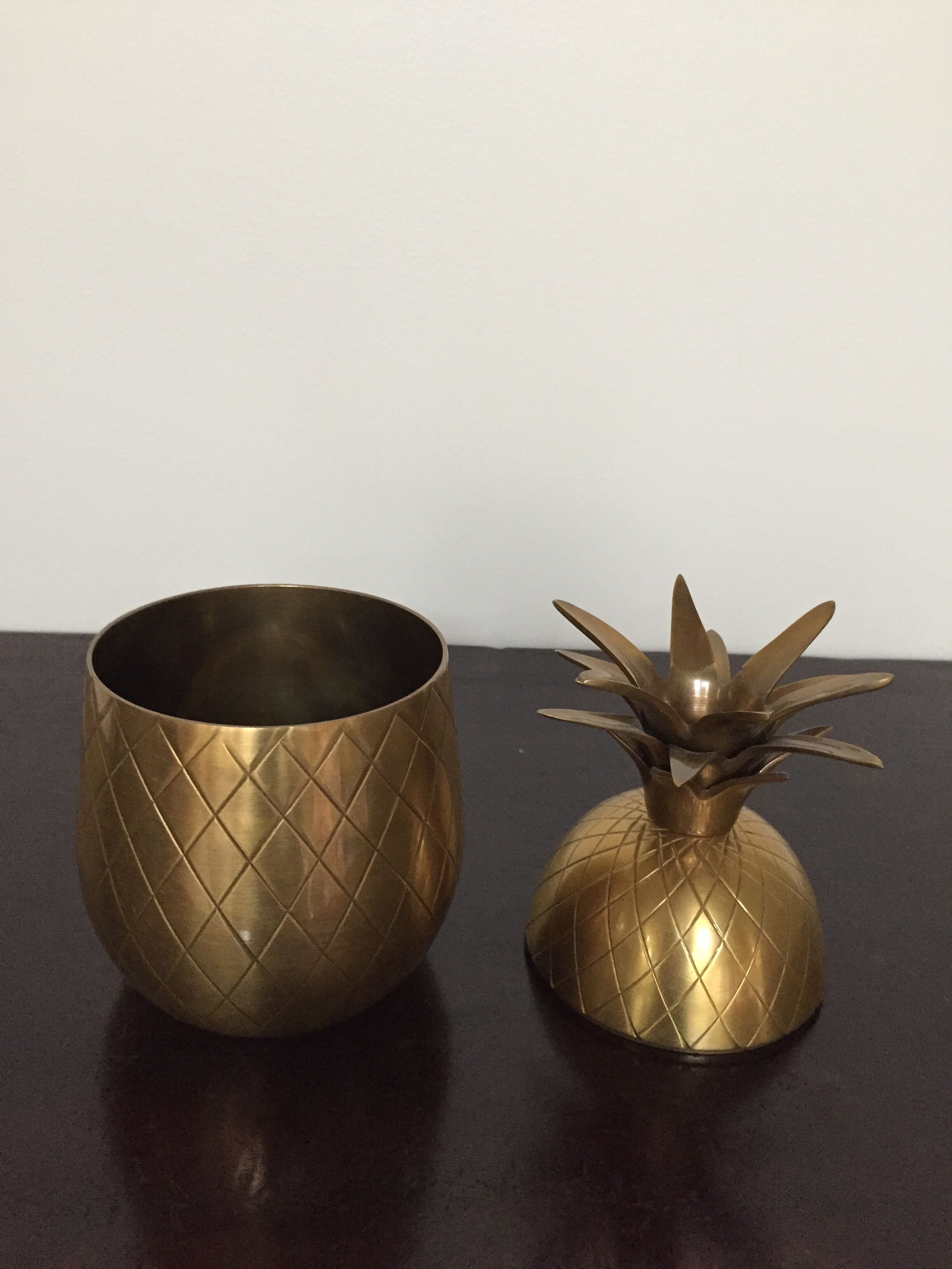 60's vintage brass pineapple ice bucket