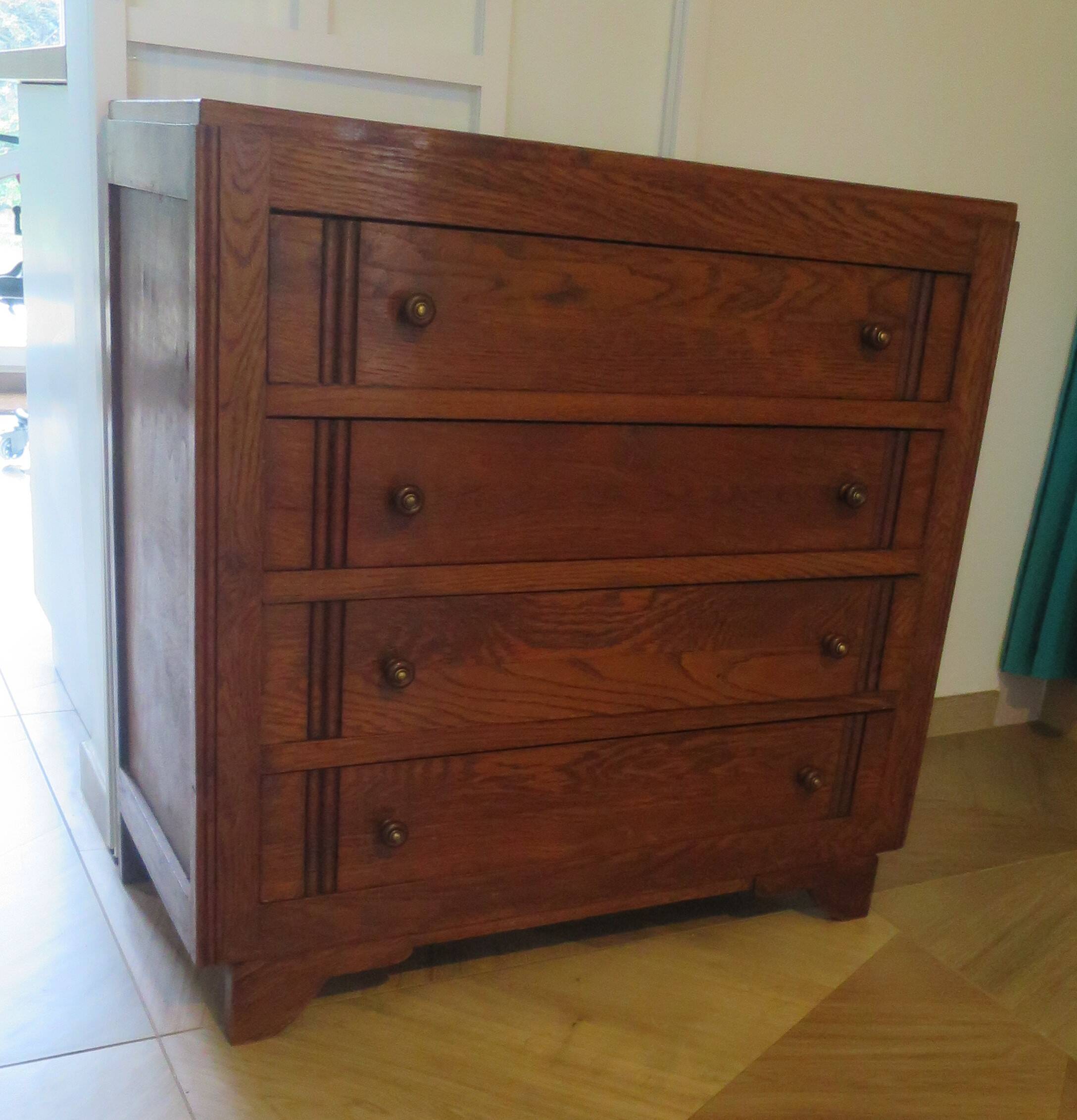 Rare - Jolie commode 4 tiroirs -Vintage - Frêne - Années 50