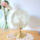 Vintage textured amber glass lamp - Space Age style
