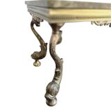 Vintage onyx coffee table with koi legs