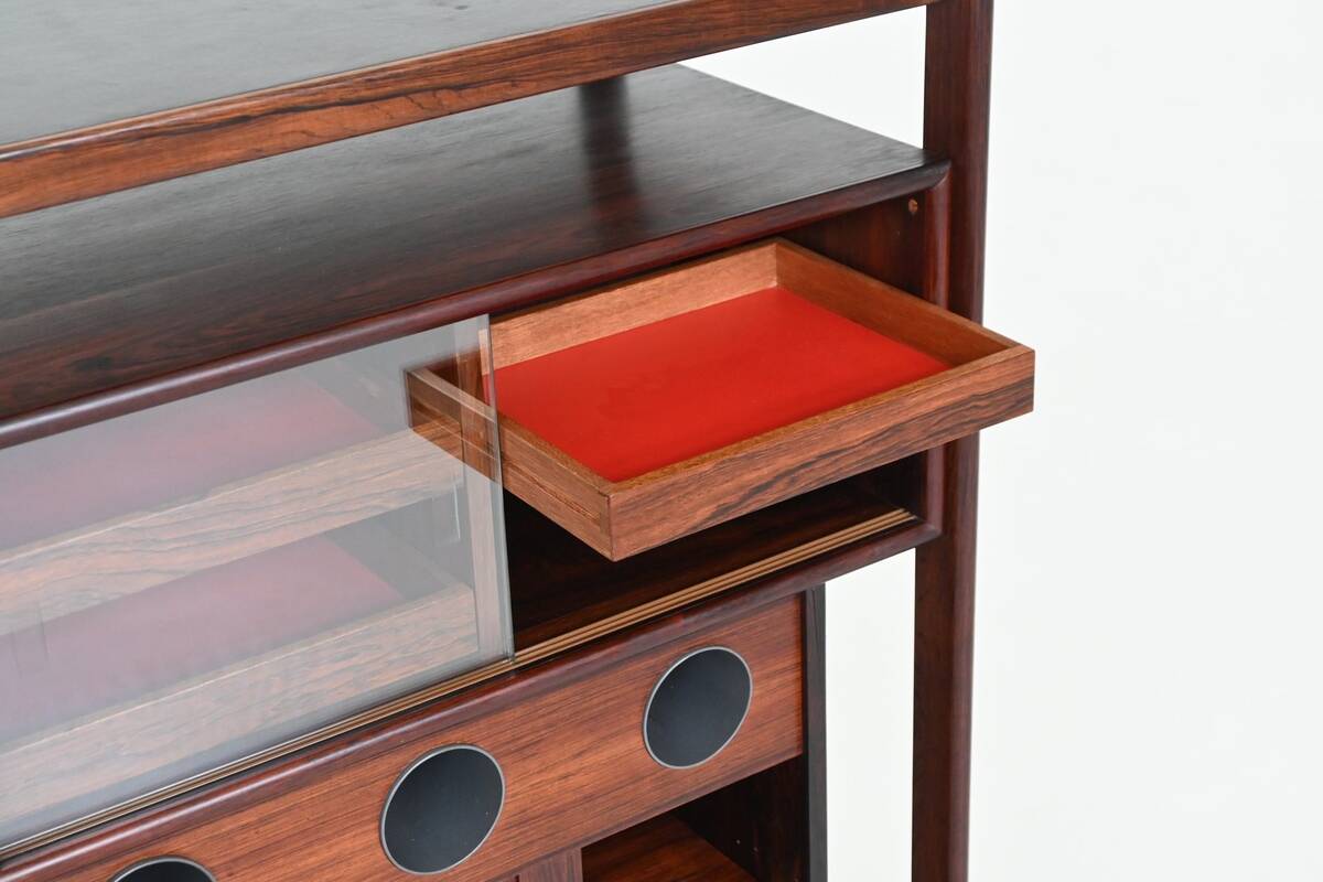 Knud Bent dry bar in rosewood Dyrlund Denmark 1960