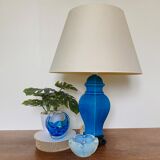 Blue turquoise ceramic table lamp