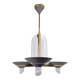 Vintage French Brass Acrylic Chandelier, 1970s
