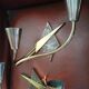 Splendid pair of bronze wall sconces by Jules Leleu? Art Deco.
