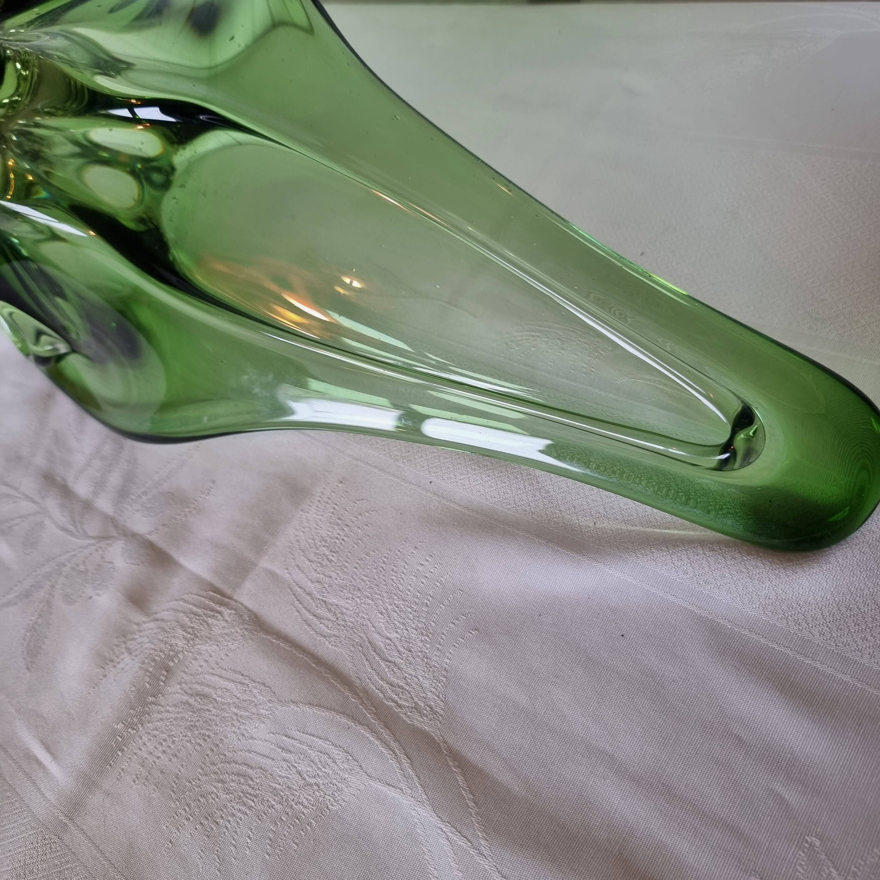 Superbe grand centre de table vintage en verre soufflé de Murano, Italie, a