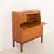 Danish mid century teak secretaire with brass inlays, 1960s