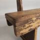 Pine bench with backrest, 2.5 metres long, 1950s.