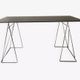 Large smoked glass and chrome metal desk, Sauze design 1970.