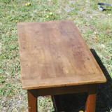 Rustic old wooden coffee table with crossbeam and drawer