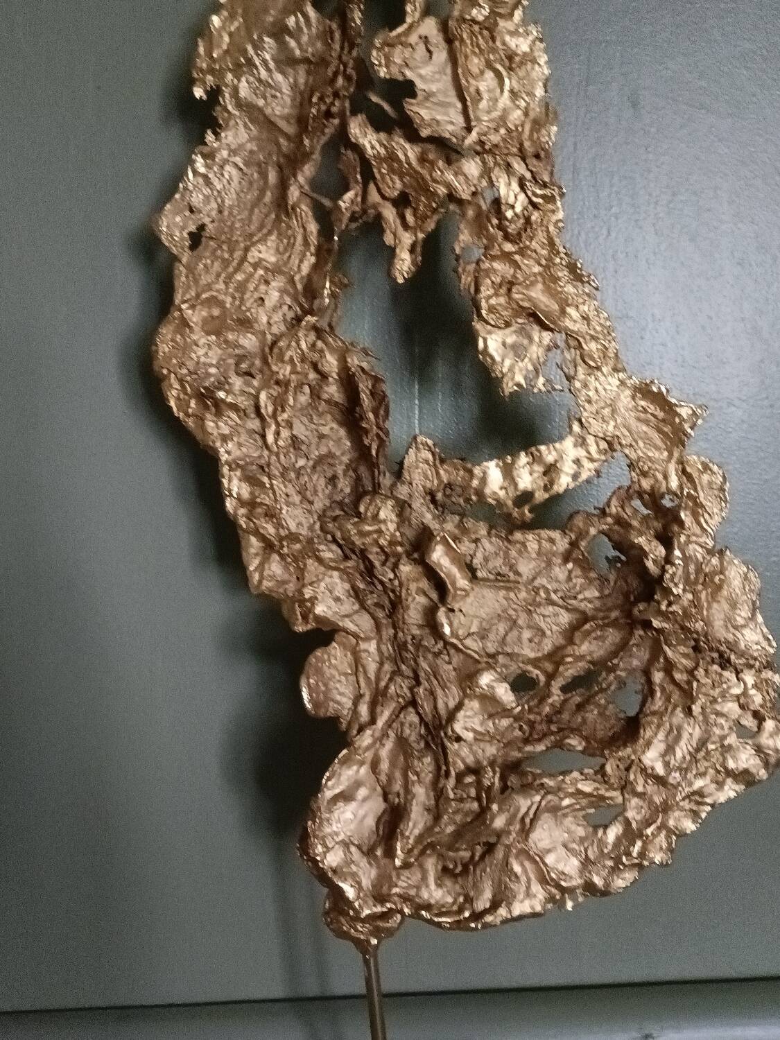 Brutalist brass sculpture, Philippe Cheverny, 1970