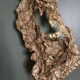 Brutalist brass sculpture, Philippe Cheverny, 1970