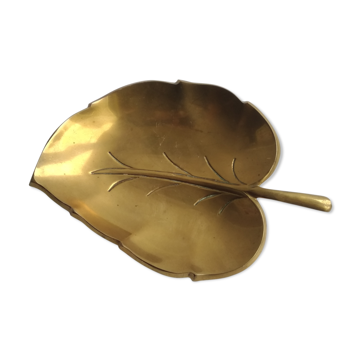 Vintage brass leaf