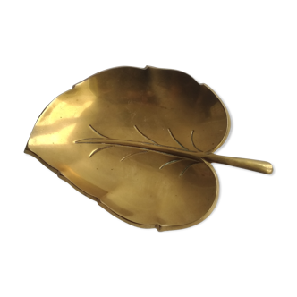 Vintage brass leaf