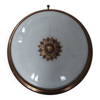 Plafonnier verre Holophane pour la Maison Petitot
