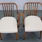 1960s Antonin Suman Set of Six Beech Dining Chairs, Restored
