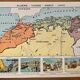 Old poster map of Algeria, Tunisia, Morocco - 1930