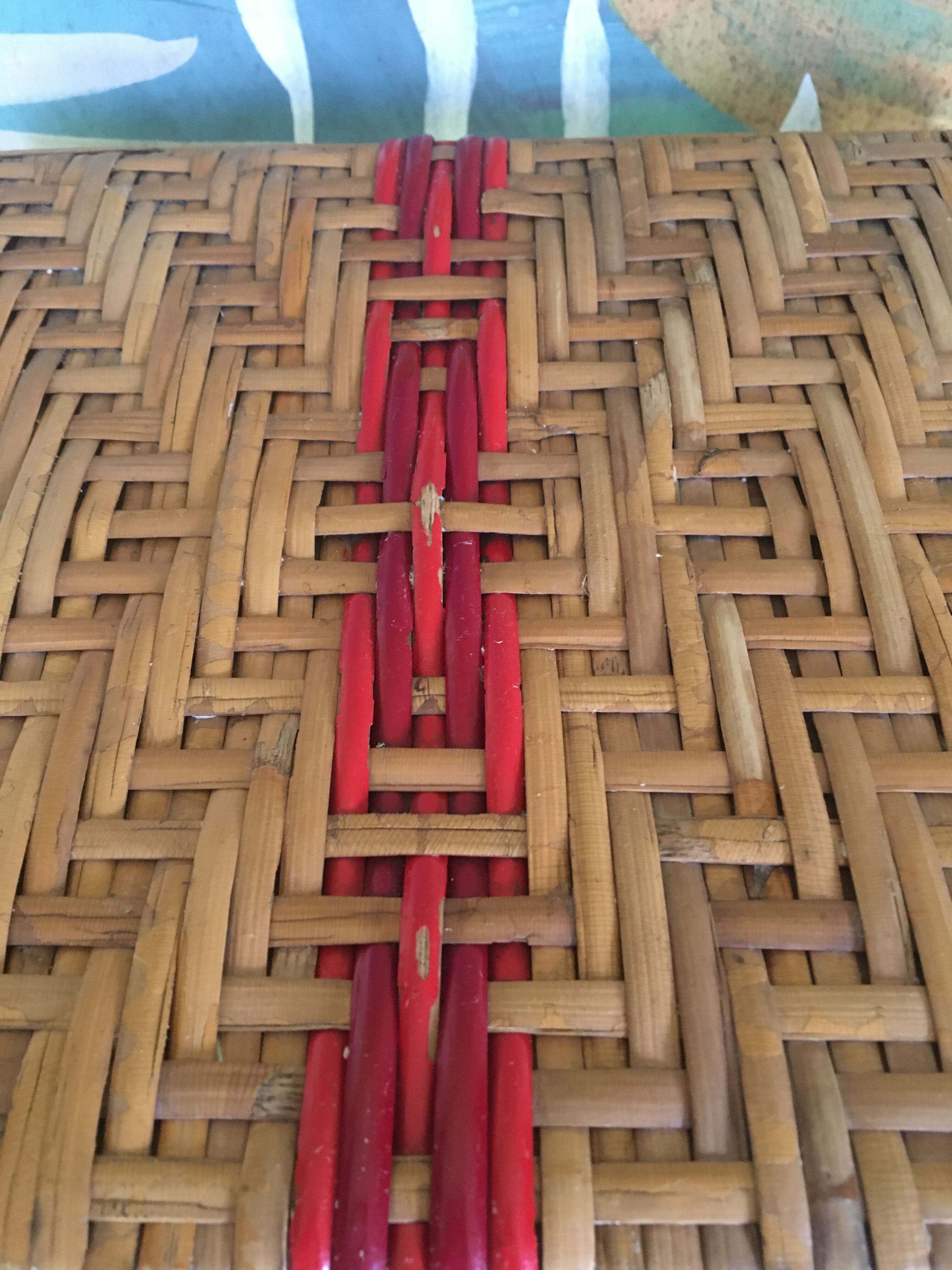 Braided bamboo footrest, early twentieth century