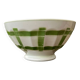 Old large Digoin Sarreguemines earthenware bowl, bamboo model