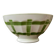 Old large Digoin Sarreguemines earthenware bowl, bamboo model