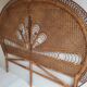 Peacock rattan headboard bed