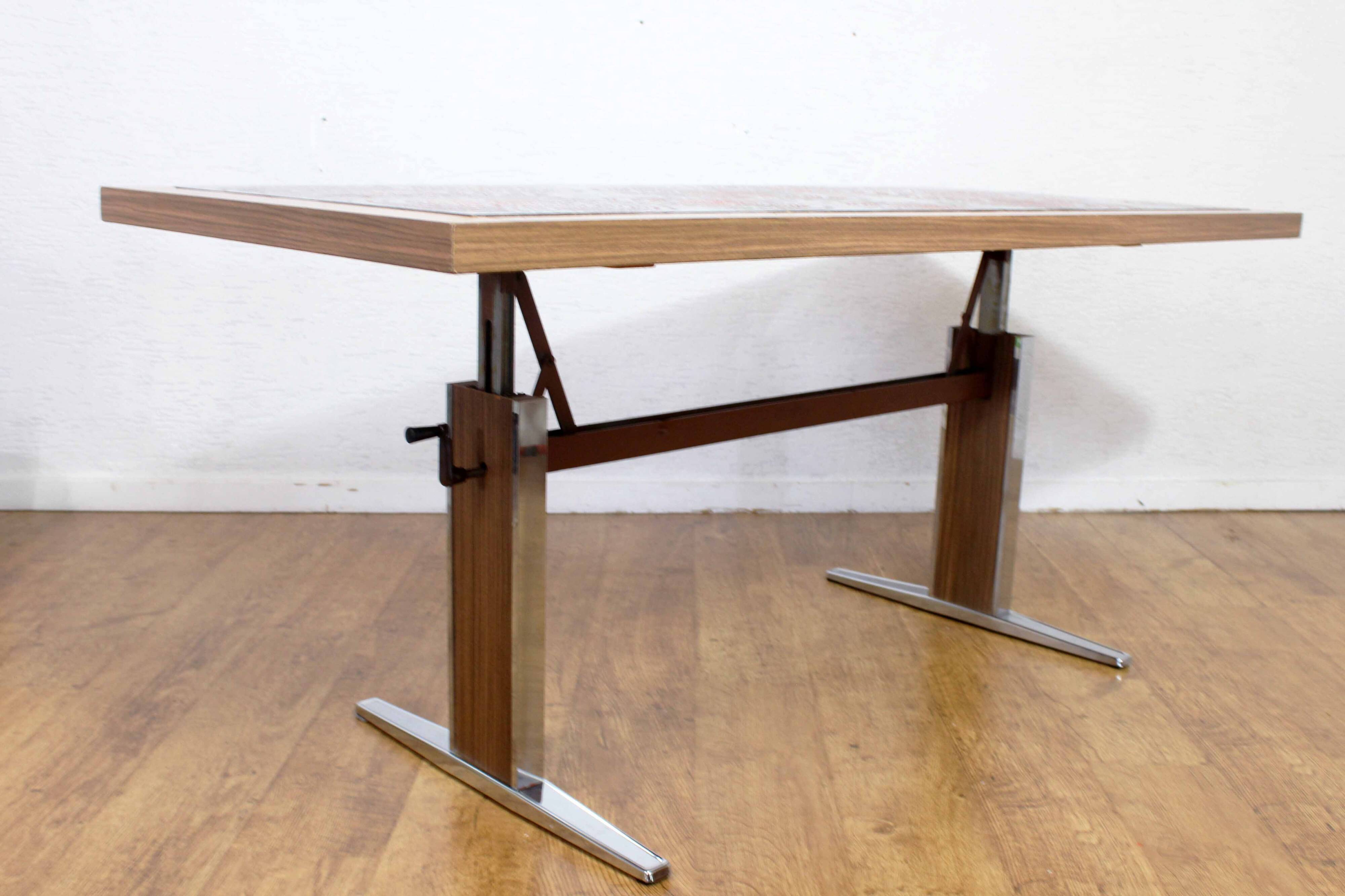 1970s rise and fall coffee table