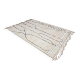 Decorated white Berber carpet 200cmx300cm