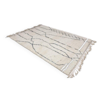 Tapis bérbere blanc décoré 200cmx300cm