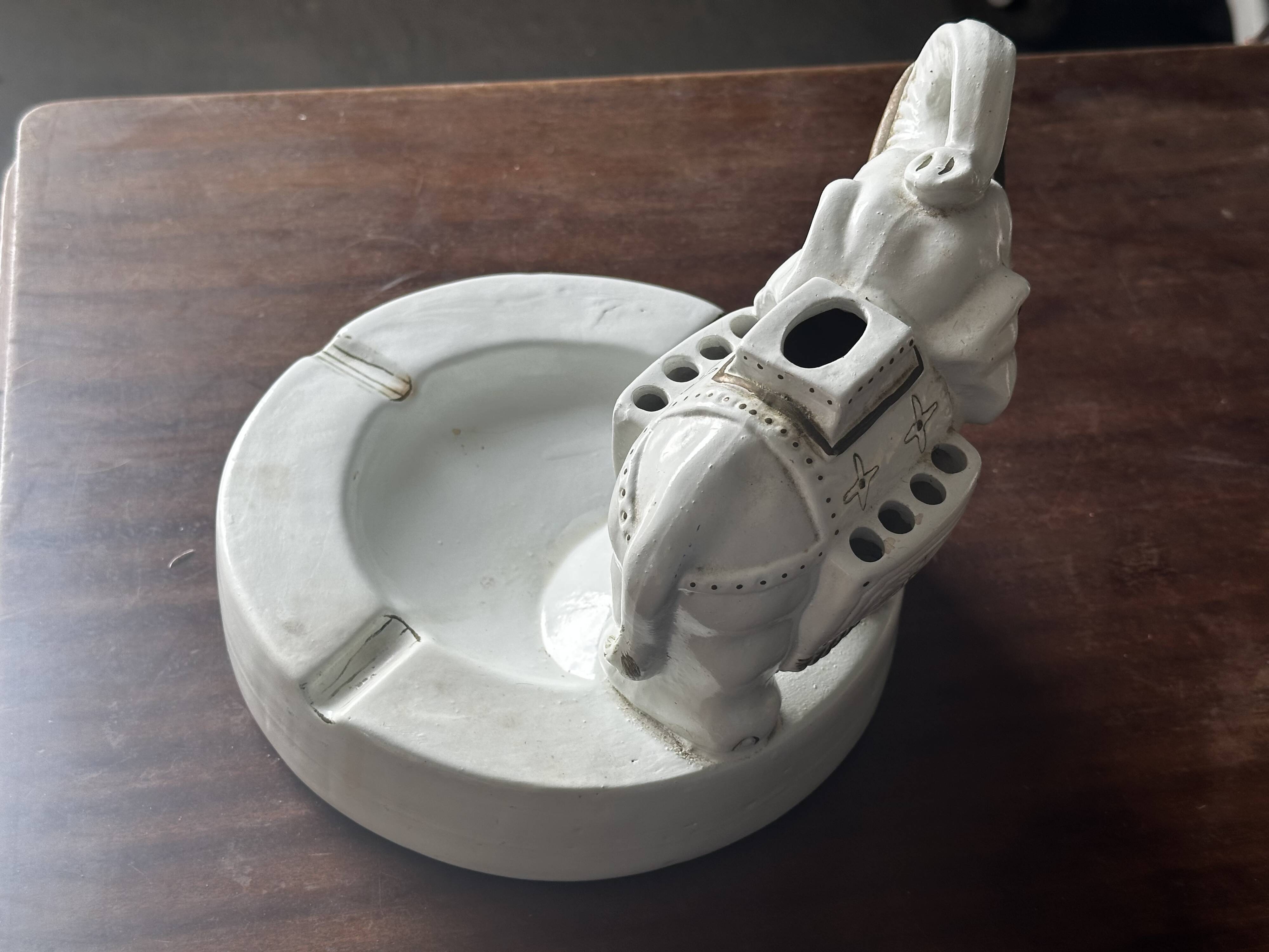 Vintage Ceramic Elephant - Ashtray and Incense Diffuser