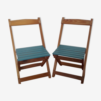 Two folding chairs