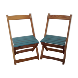 Two folding chairs